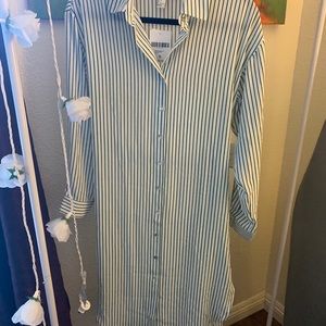 Striped Shirt Dress